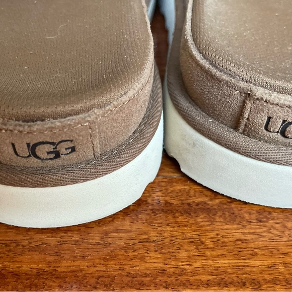 NEW UGG Slides Slippers Women’s LATON Tan / Red Suede slide Shoes Size 7 - Picture 6 of 9